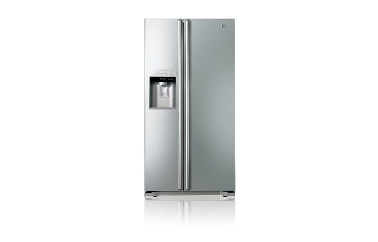 LG Side by Side Kühlschrank ohne Festwasseranschluss mit Energieeffizienzklasse A++ und schicker Brushed Steel Front, GW-L227HNXZ