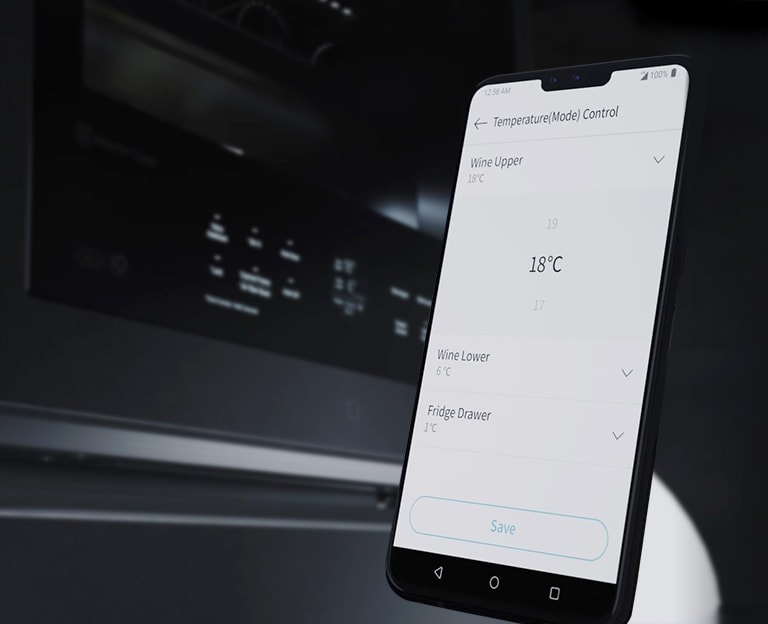 Der Weinkühlschrank kann per App gesteuert werden.