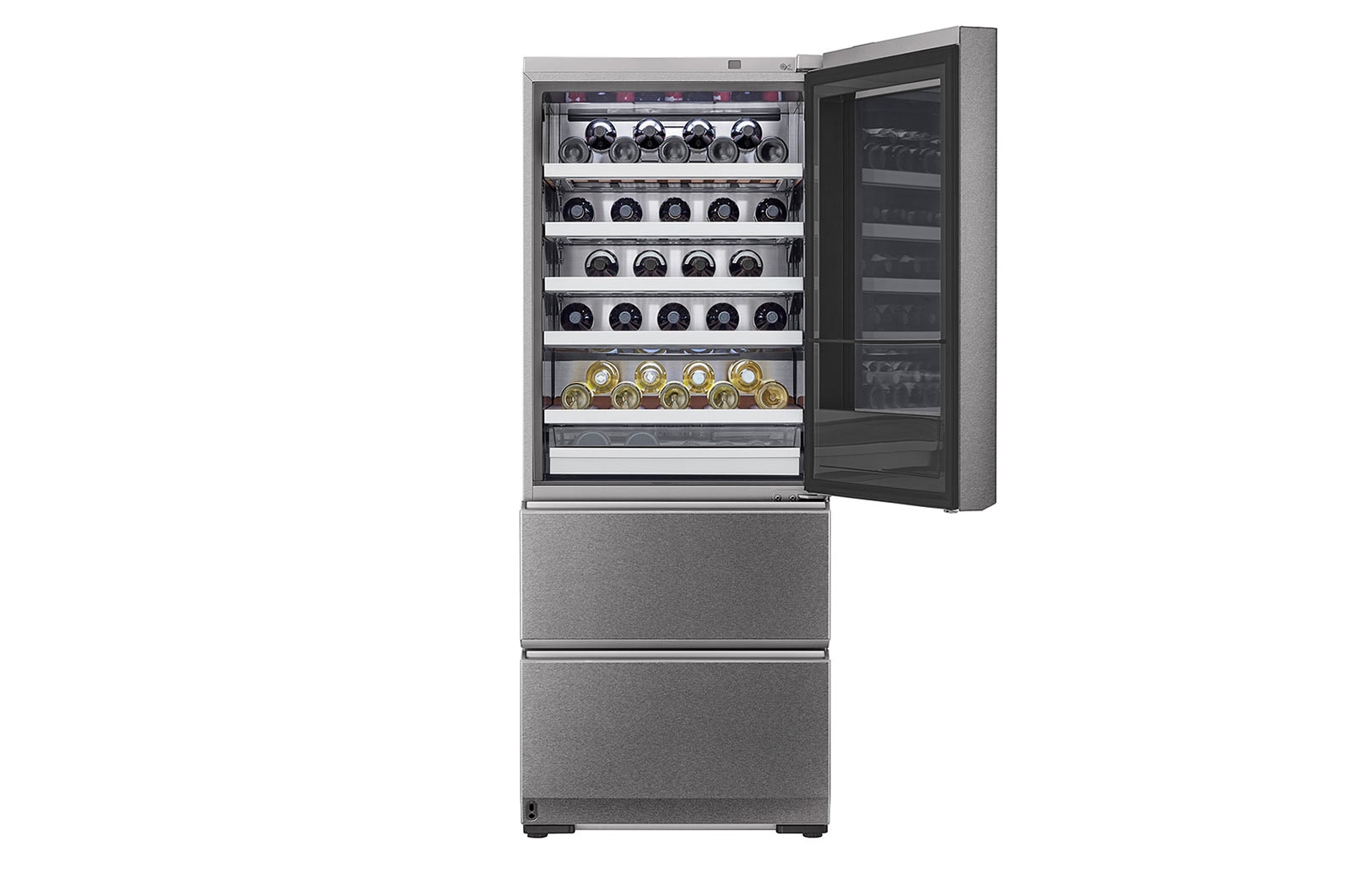 LG SIGNATURE Weinkühlschrank mit InstaView® (E, 420L, 179cm hoch) mit Eclipse Display & Inverter Linear Compressor® | LSR200W, LSR200W