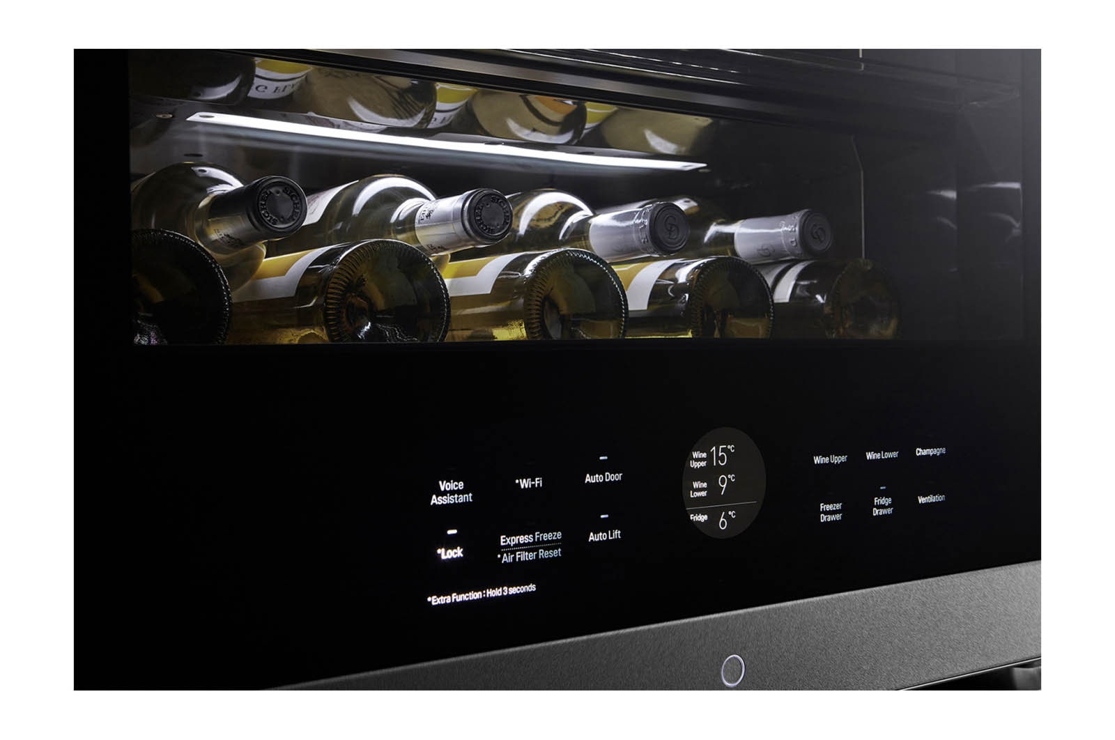 LG SIGNATURE Weinkühlschrank mit InstaView® (E, 420L, 179cm hoch) mit Eclipse Display & Inverter Linear Compressor® | LSR200W, LSR200W