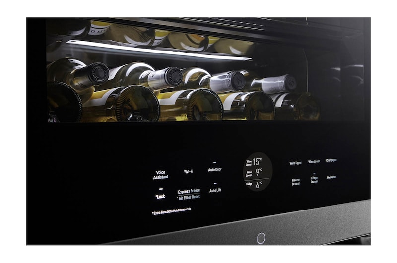 LG SIGNATURE Weinkühlschrank mit InstaView® (E, 420L, 179cm hoch) mit Eclipse Display & Inverter Linear Compressor® | LSR200W, LSR200W