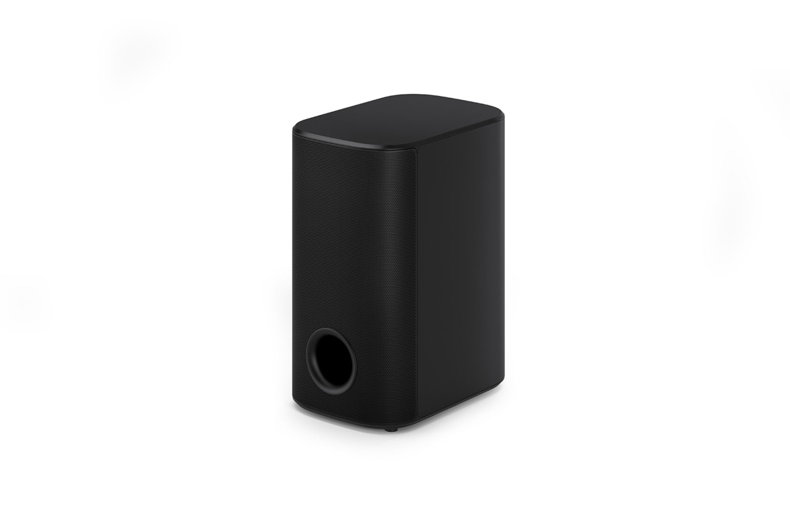 Angled view of subwoofer