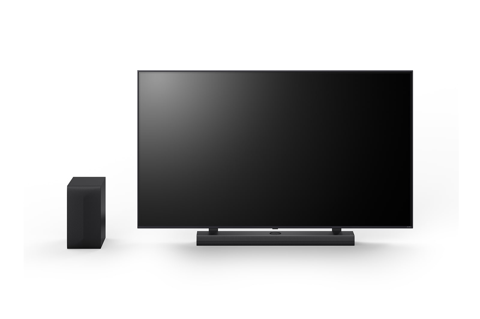 Frontansicht der LG Soundbar DS70TY und des Subwoofers