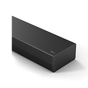 Schräge Draufansicht auf die Seitenecke der LG Soundbar DS70TY