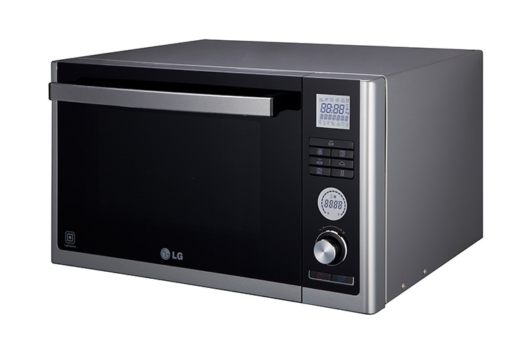 LG Lichtwellenofen mit Carbon Heizelement, Heißluft und 8 Dampfgarprogramme inkl. Dampfgarer-Set, MJ3281BCS