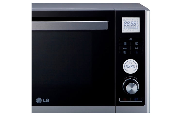 LG Lichtwellenofen mit Carbon Heizelement, Heißluft und 8 Dampfgarprogramme inkl. Dampfgarer-Set, MJ3281BCS