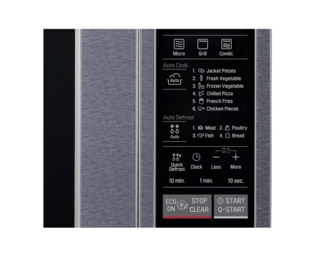 LG Mikrowelle mit Intellowave-Technologie, 20 Litern Kapazität und komfortabler Bedienoberfläche, MH6044V