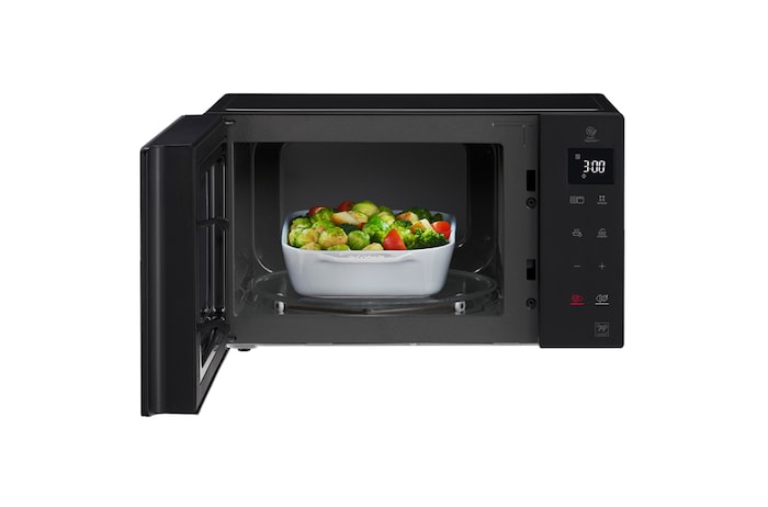 LG Mikrowelle Schwarz (25 L, 1000 Watt) mit Quarzgrill, Smart Inverter Technologie & EasyClean | MH6535GIS, MH6535GIS