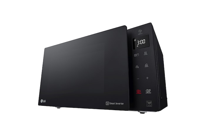 LG Mikrowelle Schwarz (25 L, 1000 Watt) mit Quarzgrill, Smart Inverter Technologie & EasyClean | MH6535GIS, MH6535GIS