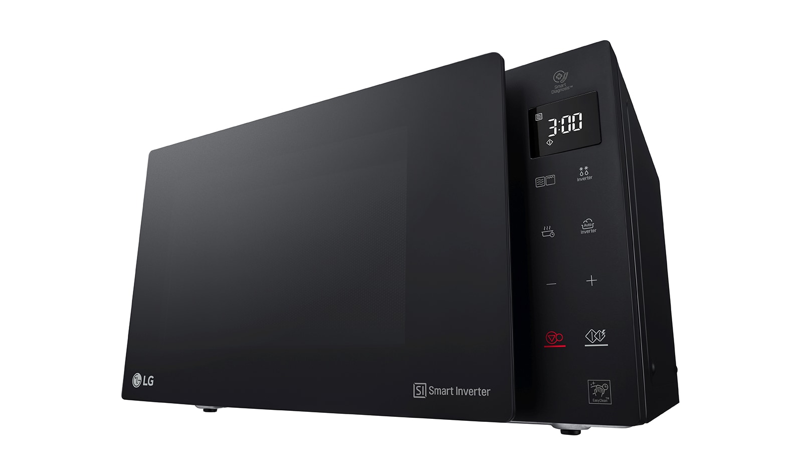 LG Mikrowelle Schwarz (25 L, 1000 Watt) mit Quarzgrill, Smart Inverter Technologie & EasyClean | MH6535GIS, MH6535GIS