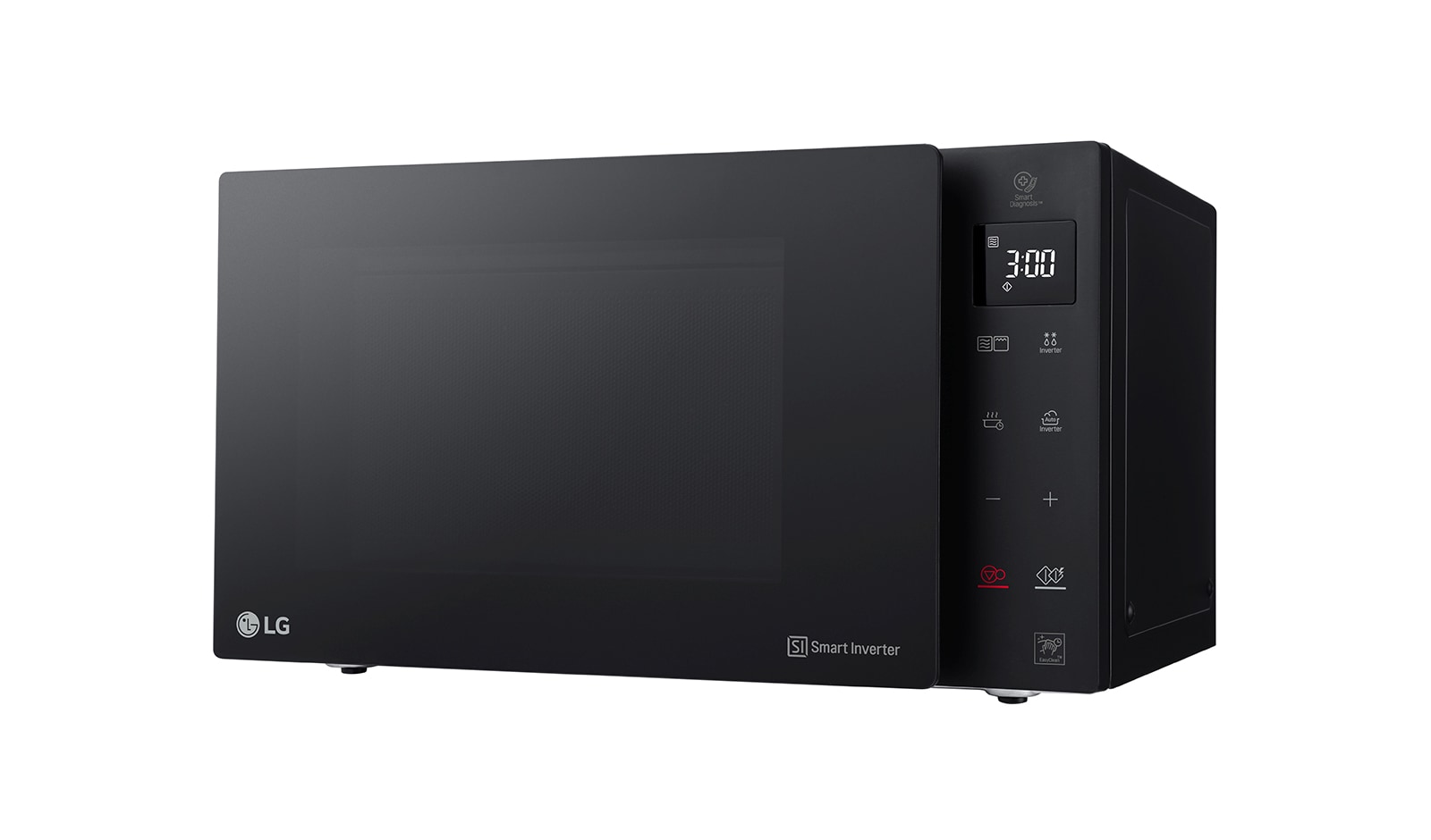 LG Mikrowelle Schwarz (25 L, 1000 Watt) mit Quarzgrill, Smart Inverter Technologie & EasyClean | MH6535GIS, MH6535GIS