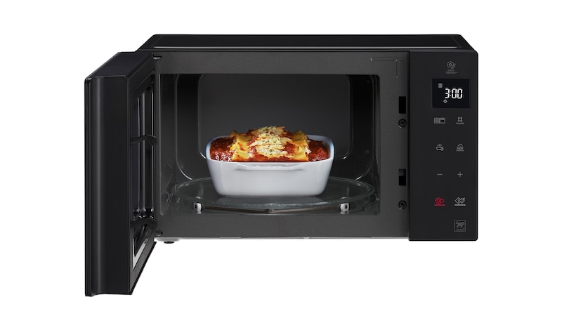 LG Mikrowelle Schwarz (25 L, 1000 Watt) mit Quarzgrill, Smart Inverter Technologie & EasyClean | MH6535GIS, MH6535GIS