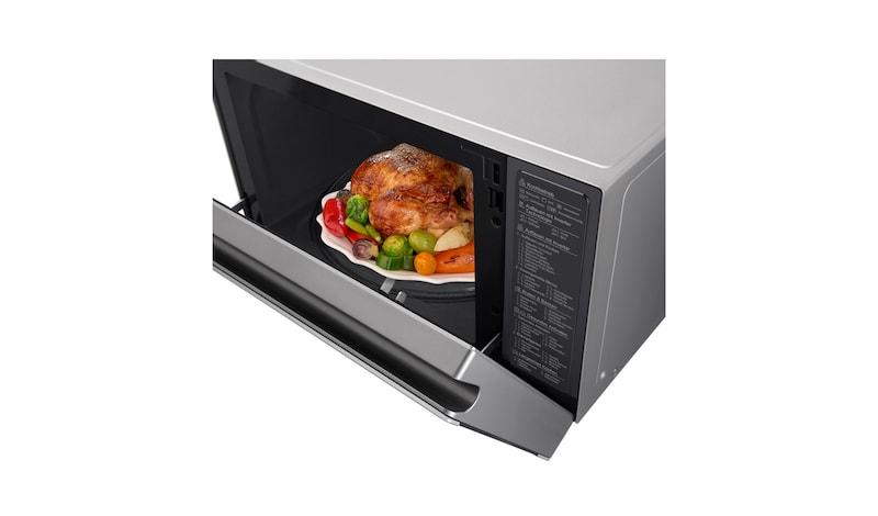 LG Heißluft-Mikrowelle Edelstahl (39L, 1350 Watt) mit Heißluftfunktion, Quarzgrill & EasyClean | MJ3965ACS, MJ3965ACS