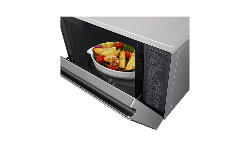 LG Heißluft-Mikrowelle Edelstahl (39L, 1350 Watt) mit Heißluftfunktion, Quarzgrill & EasyClean | MJ3965ACS, MJ3965ACS