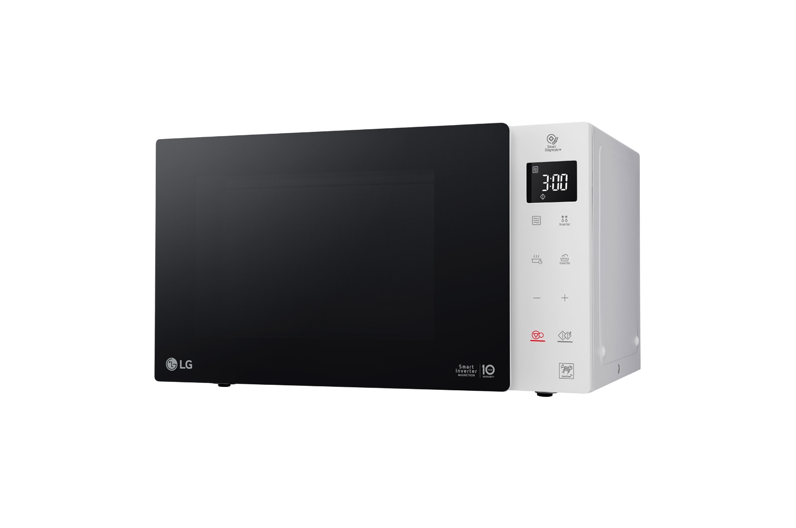 LG Solo-Mikrowelle Weiß (23 L, 1000 Watt) mit Smart Inverter Technologie & EasyClean | MS23NECBW, MS23NECBW