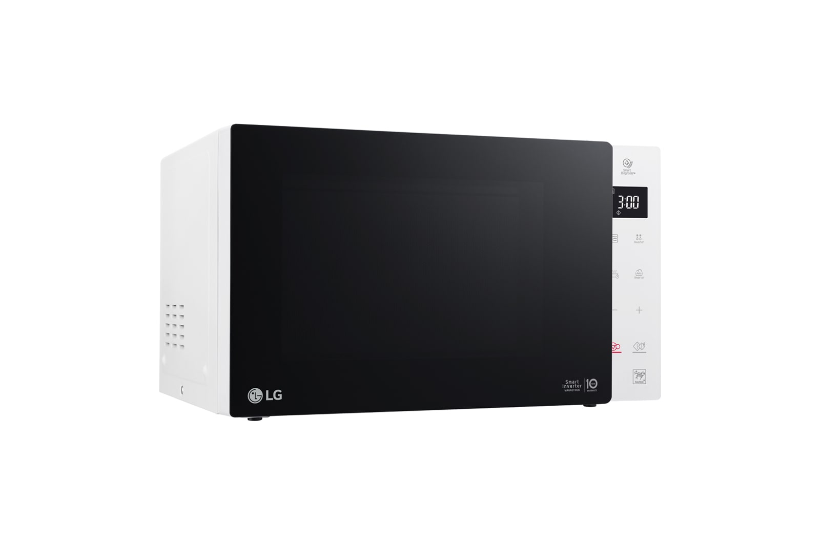 LG Solo-Mikrowelle Weiß (23 L, 1000 Watt) mit Smart Inverter Technologie & EasyClean | MS23NECBW, MS23NECBW