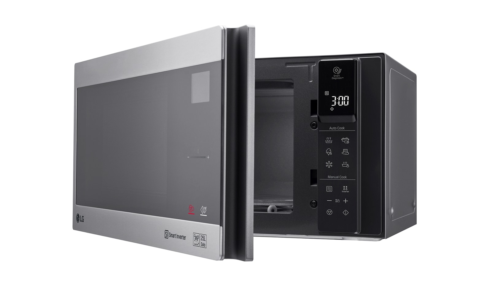 LG Solo-Mikrowelle (25 L, 1000 Watt) mit Smart Inverter Technologie | MS2595CIS, MS2595CIS