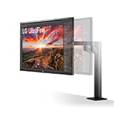 LG 27 Zoll UltraFine™ Display Ergo Monitor mit UHD 4K-Auflösung und IPS, 27UN880P-B