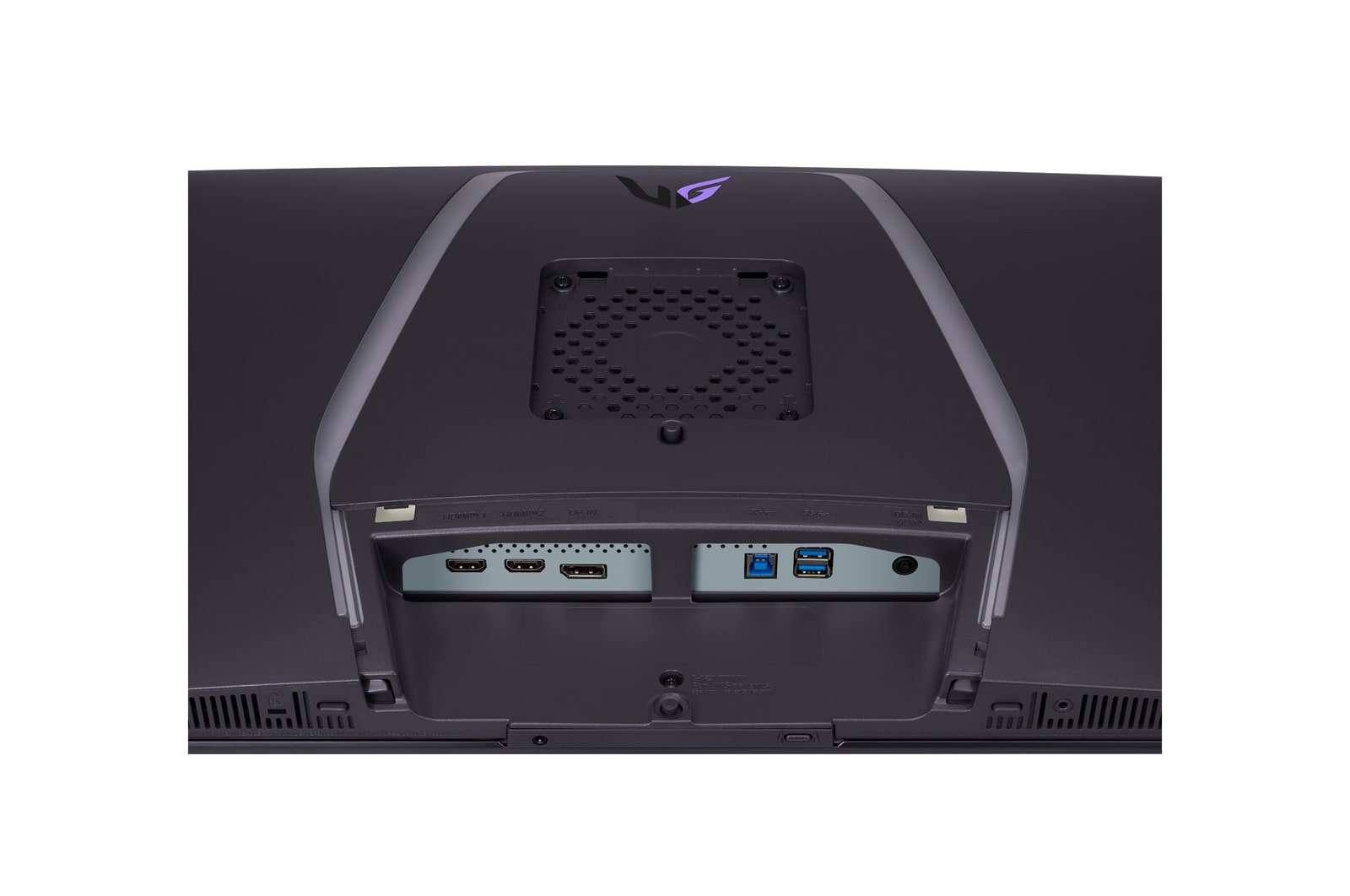 close-up view of ports