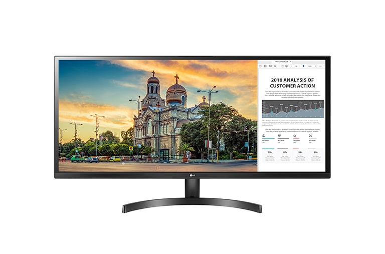 LG 34" IPS 21:9 UltraWide™ FHD Monitor, 34WK500-P