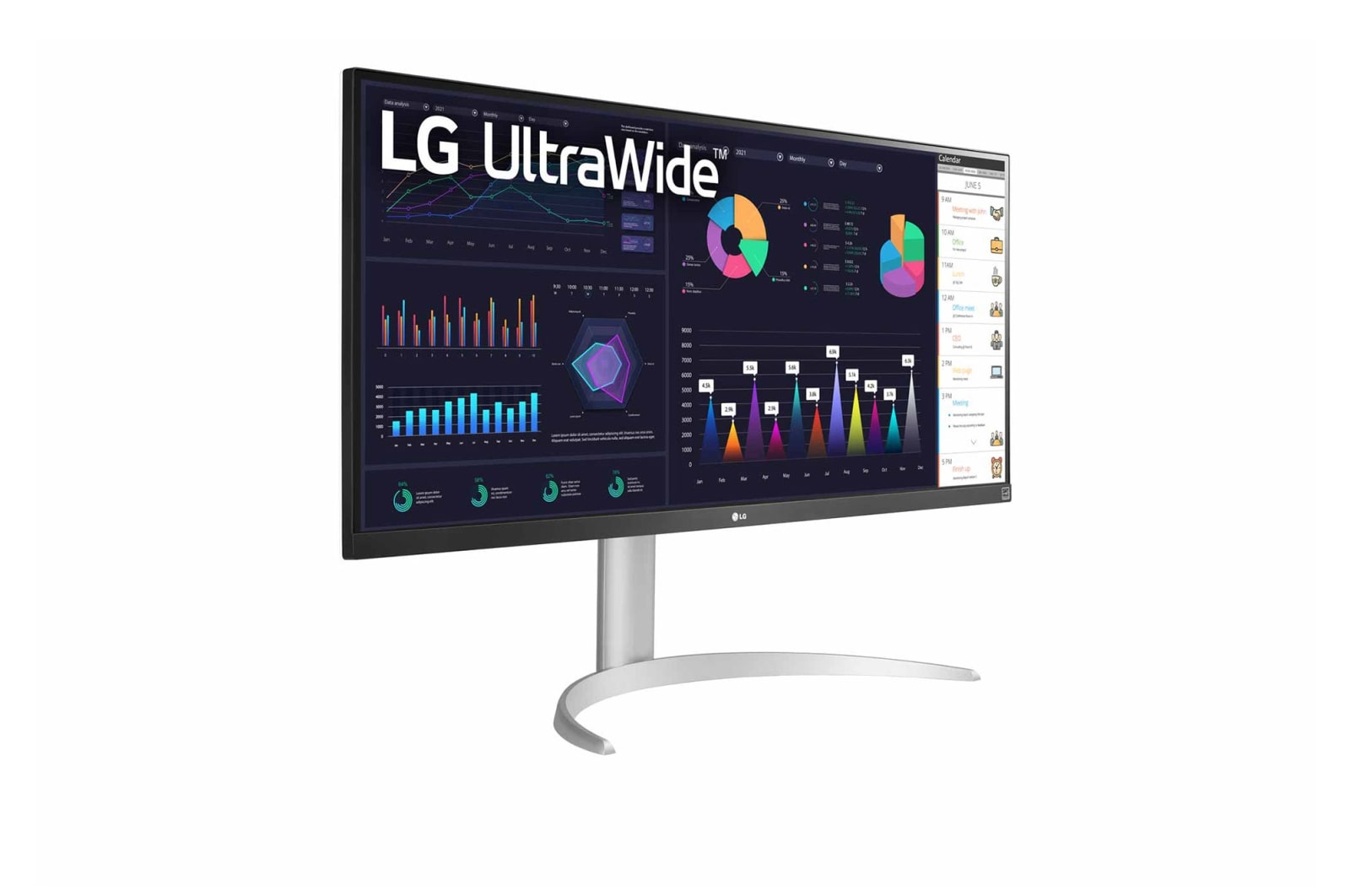 LG 21:9-UltraWide™-IPS-Monitor mit 34 Zoll, Full HD und AMD FreeSync™, 34WQ65X-W