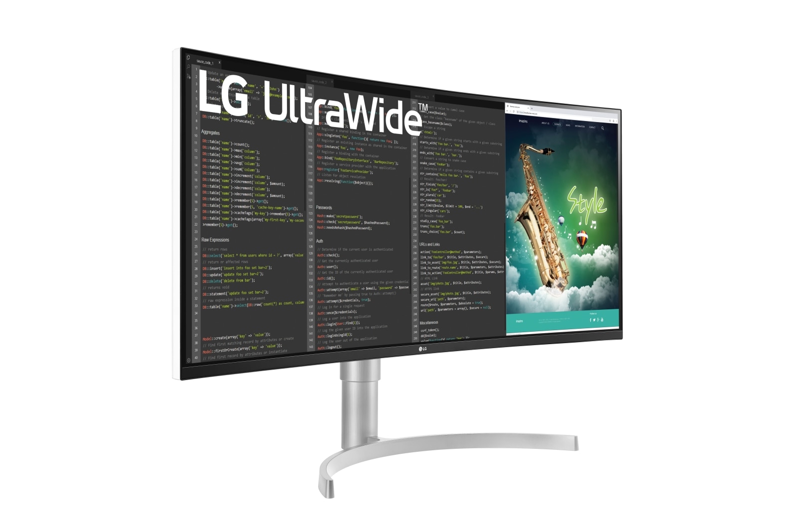 LG 35 Zoll Curved UltraWide™Monitor mit QHD-Auflösung und HDR10, 35WN75C-W