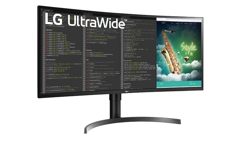 LG 35 Zoll Curved UltraWide™Monitor mit QHD-Auflösung und HDR10, 35WN75CP-B