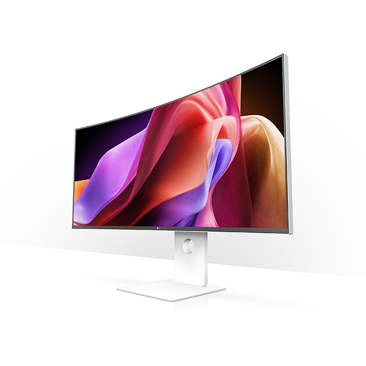 Vorderseite des UltraFine Monitors mit seinem Füllbild.