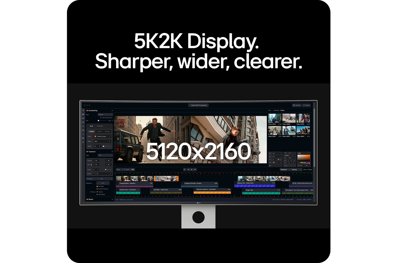 LG UltraFine™ 40 Zoll Nano IPS Black 5K2K mit Thunderbolt™ 5, 40U990A-W