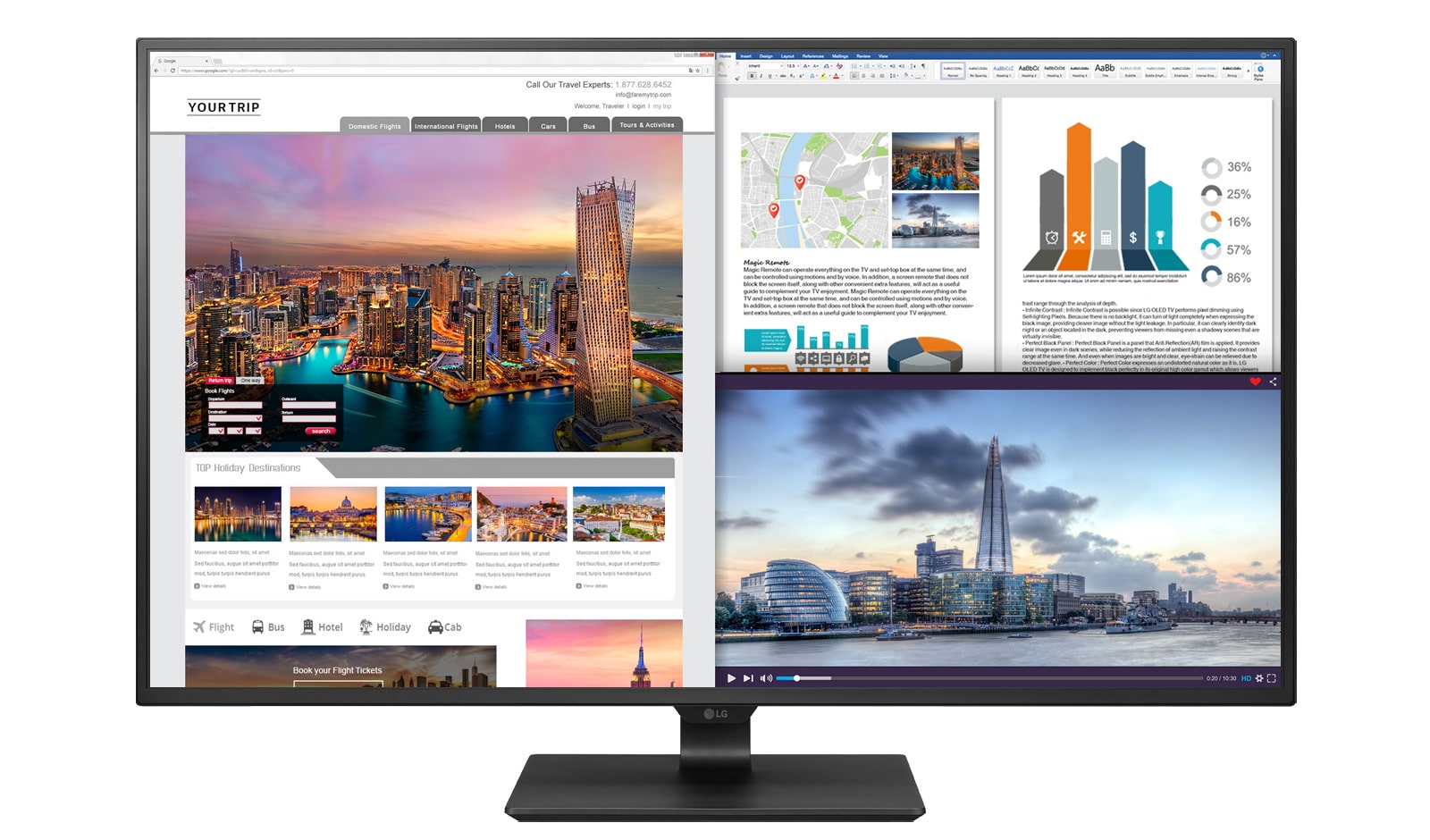 LG 43" Ultra HD 4K Monitor, 43UD79-B