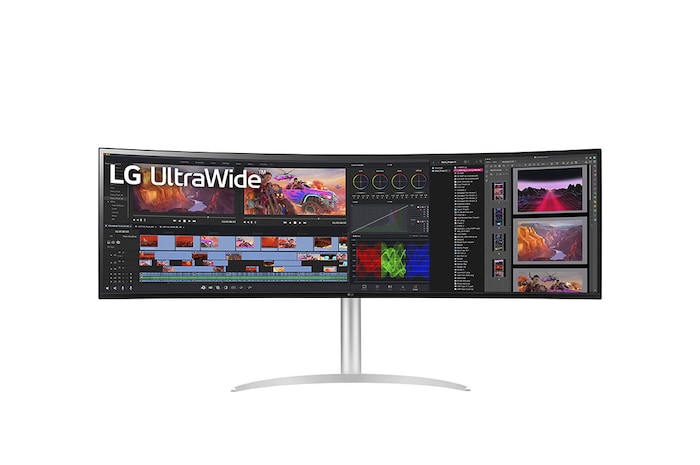 LG 49 Zoll UltraWide™ Monitor mit Dual QHD-Auflösung und Nano IPS, 49WQ95X-W