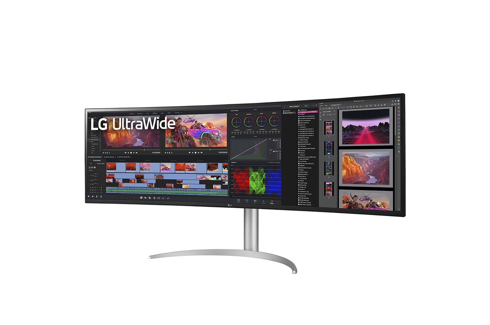 LG 49 Zoll UltraWide™ Monitor mit Dual QHD-Auflösung und Nano IPS, 49WQ95X-W