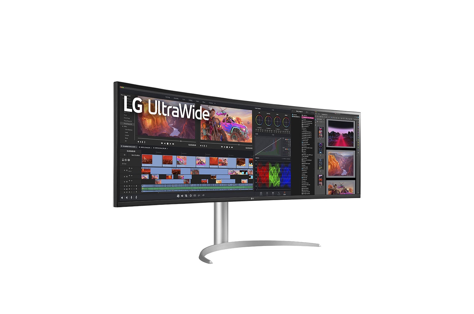 LG 49 Zoll UltraWide™ Monitor mit Dual QHD-Auflösung und Nano IPS, 49WQ95X-W