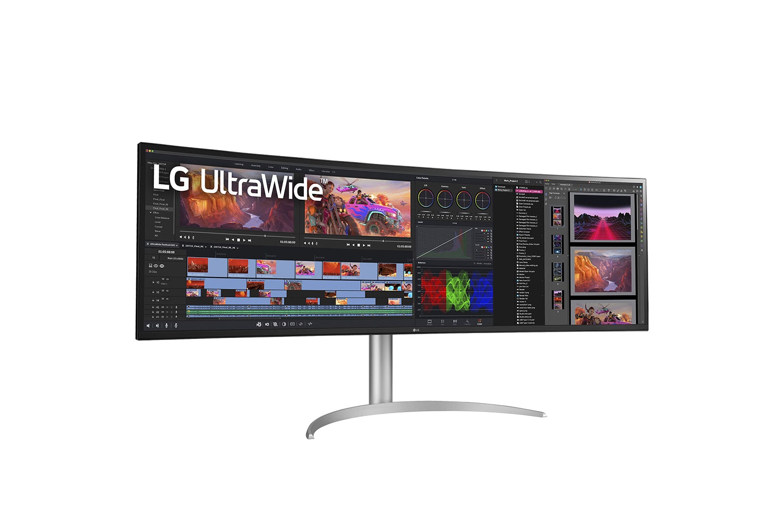 LG 49 Zoll UltraWide™ Monitor mit Dual QHD-Auflösung und Nano IPS, 49WQ95X-W