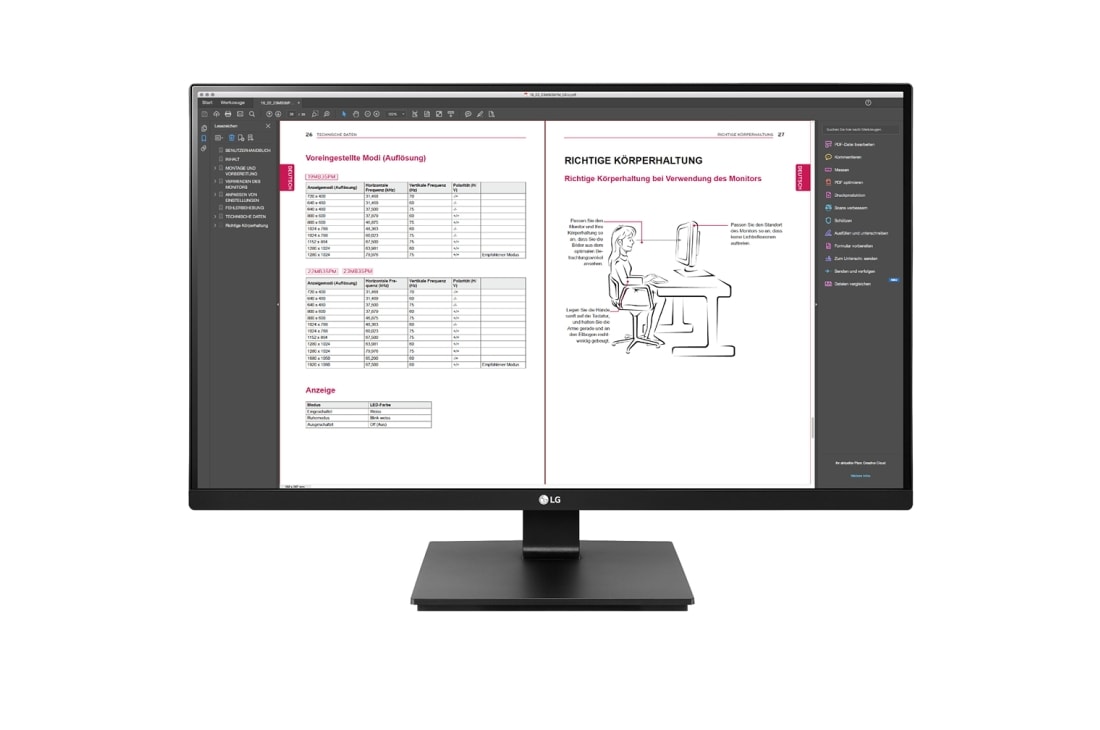 LG 27 Zoll IPS Monitor mit QHD-Auflösung, AMD FreeSync™ und HDR10, 27BN65QP-B