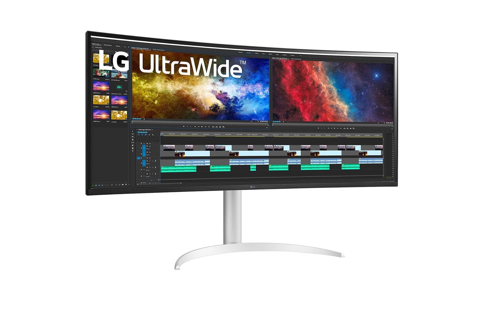 LG 37,5" 21:9 Business Curved UltraWide™ QHD+ (3.840 x 1.600) IPS Monitor, 38BQ85C-W