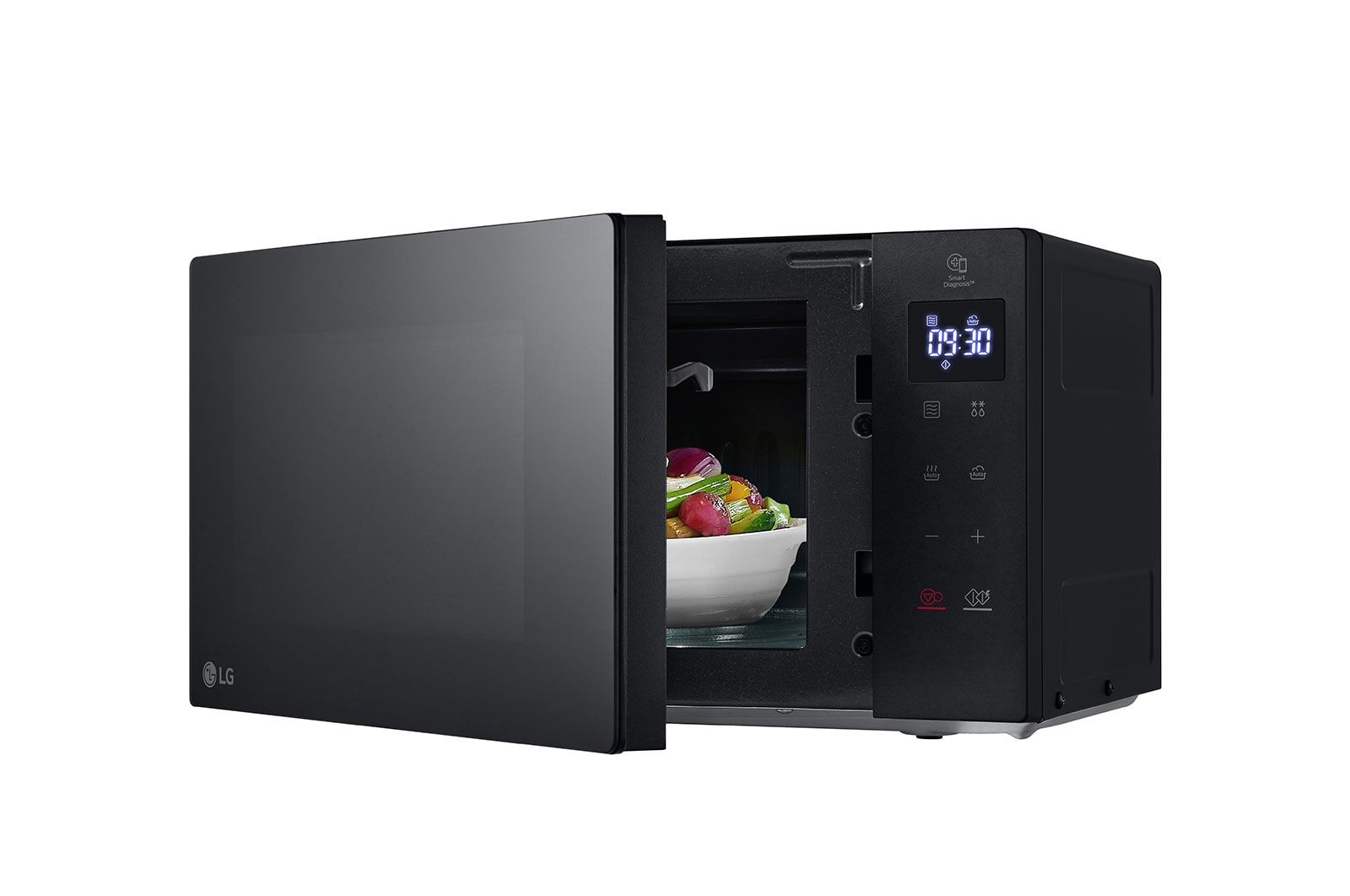 LG Solo-Mikrowelle Schwarz (20 L, 700 Watt) mit EasyClean | MS2032GAS, MS2032GAS