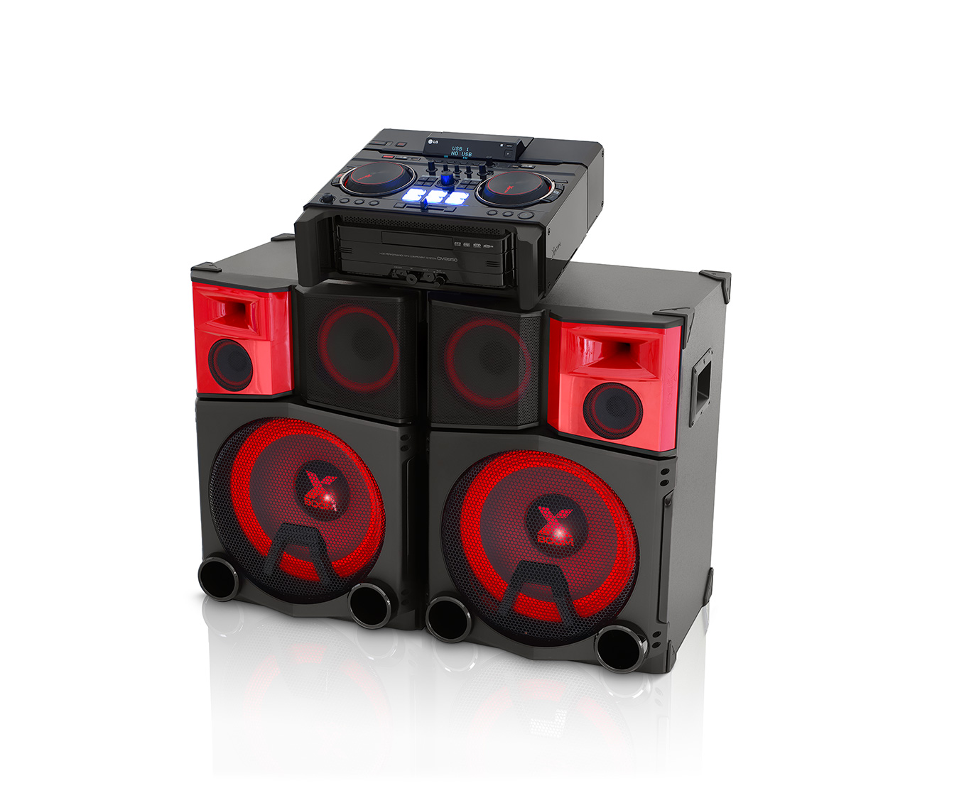LG Micro Hi-Fi Anlage mit 4.400 Watt | Bluetooth, CD & Radio | USB | Auto DJ & Smart DJ, CM9950