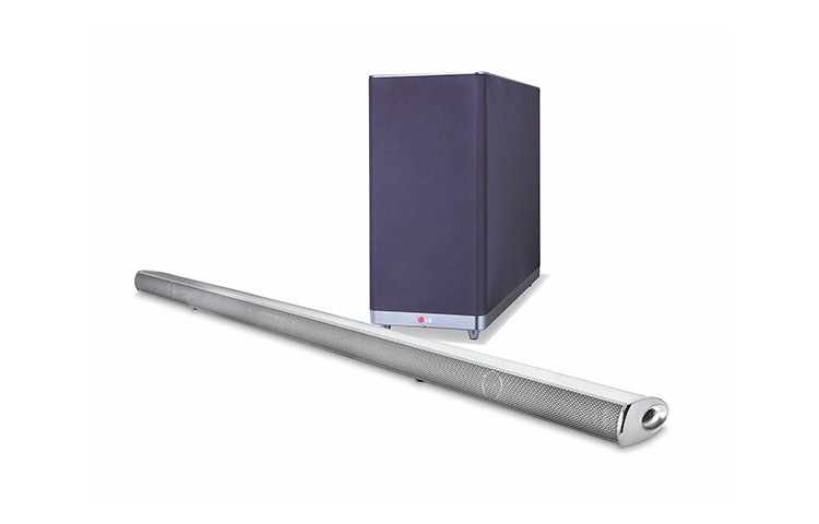 Der LAS650M Soundbar mit 320 Watt Leistung und kabellosem Subwoofer ist per Smar