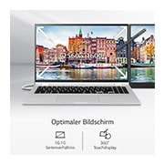 LG 16'' Convertible mit Windows 11 Home | Intel® Core™ i7 Prozessor | 16GB LPDDR5 RAM | 1TB SSD | 2in1 Notebook | 16T90Q-G.AA79G, 16T90Q-G.AA79G