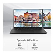 LG 16'' Notebook mit Windows 11 Home | Intel® Core™ i7 Prozessor | 16GB LPDDR5 RAM | 1TB SSD | 80-WH-Akku | 16Z90Q-G.AA79G, 16Z90Q-G.AA79G
