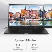 LG 17'' Notebook mit Windows 11 Home | Intel® Core™ i7 Prozessor | NVIDIA® GeForce RTX® 2050 | 32GB LPDDR5 RAM | 1TB SSD | 90-WH-Akku | 17Z90Q-E.AD78G, 17Z90Q-E.AD78G