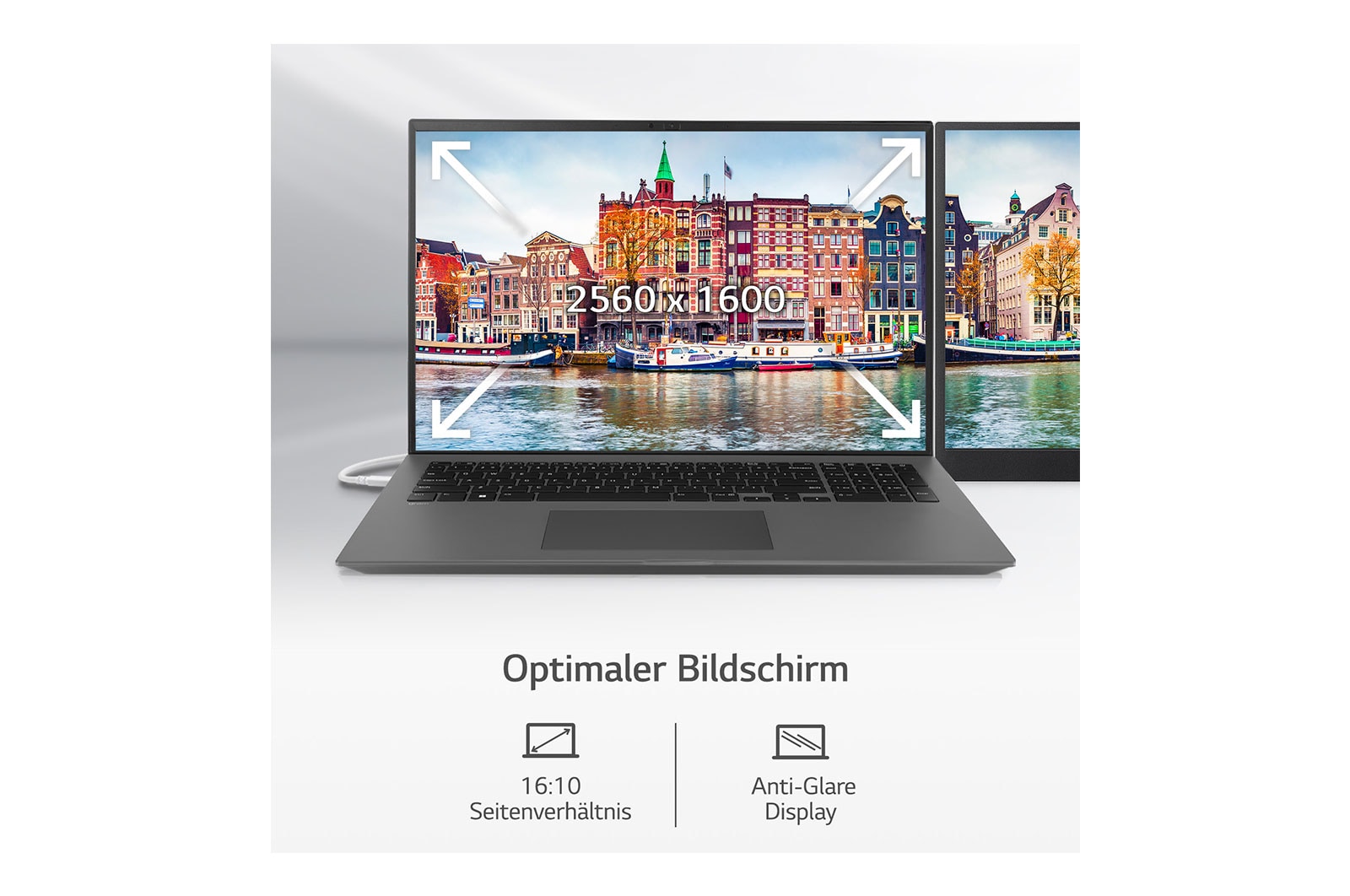 LG 17'' Notebook mit Windows 11 Home | Intel® Core™ i7 Prozessor | 16GB LPDDR5 RAM | 512GB SSD | 80-WH-Akku | 17Z90Q-G.AA76G, 17Z90Q-G.AA76G