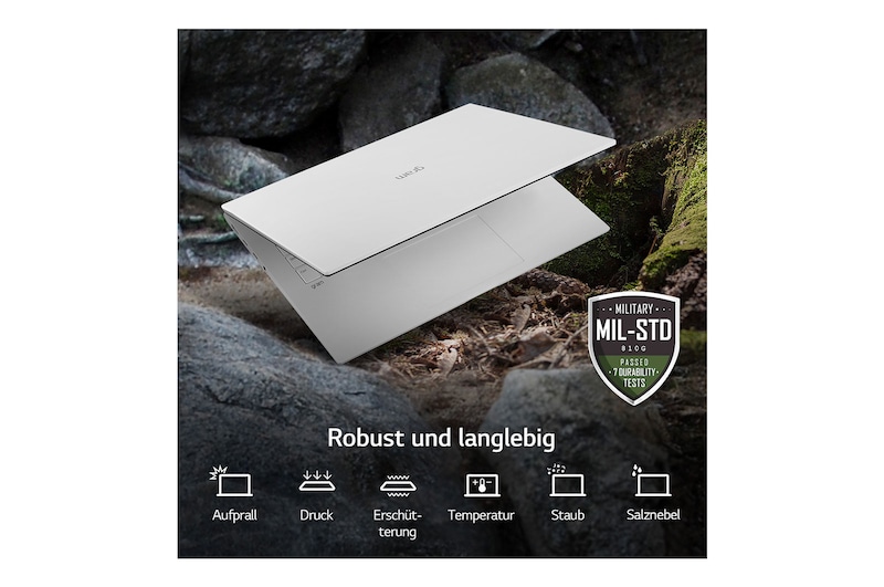 LG 17'' Notebook mit Windows 11 Home | Intel® Core™ i7 Prozessor | 16GB LPDDR5 RAM | 1TB SSD | 80-WH-Akku | 17Z90Q-G.AA77G, 17Z90Q-G.AA77G