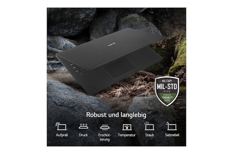 LG 17'' Notebook mit Windows 11 Home | Intel® Core™ i7 Prozessor | 16GB LPDDR5 RAM | 1TB SSD | 80-WH-Akku | 17Z90Q-G.AA78G, 17Z90Q-G.AA78G