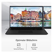 LG 17'' Notebook mit Windows 11 Home | Intel® Core™ i7 Prozessor | 16GB LPDDR5 RAM | 1TB SSD | 80-WH-Akku | 17Z90Q-G.AA78G, 17Z90Q-G.AA78G