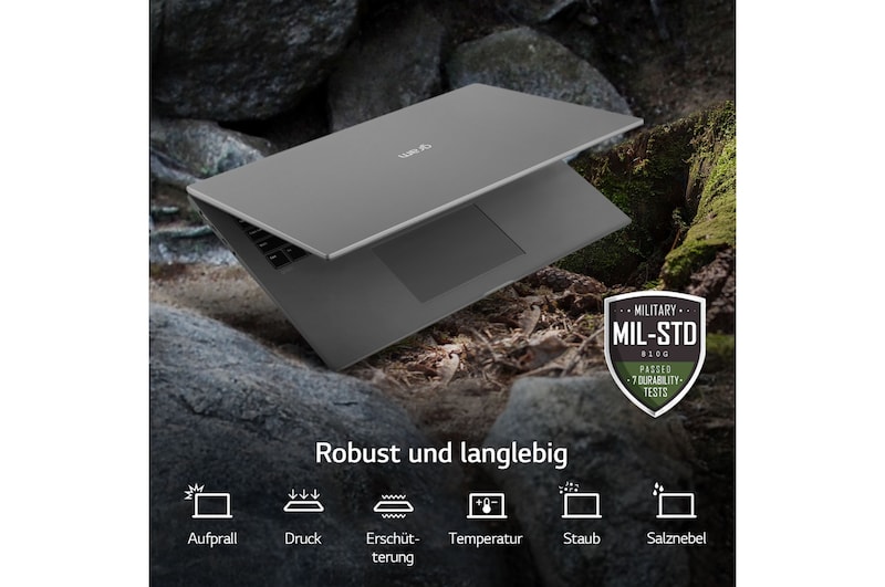 LG 17'' Notebook mit Windows 11 Home | Intel® Core™ i7 Prozessor | 32GB LPDDR5 RAM | 2TB SSD | 80-WH-Akku | 17Z90Q-G.AD7CG, 17Z90Q-G.AD7CG