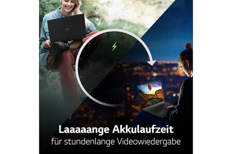 LG 17 Zoll Notebook mit Windows 11 Home | Intel® Core™ i7 Prozessor | 32GB LPDDR5 RAM | 2TB SSD | 80-WH-Akku | 17Z90R-G.AD7CG, 17Z90R-G.AD7CG