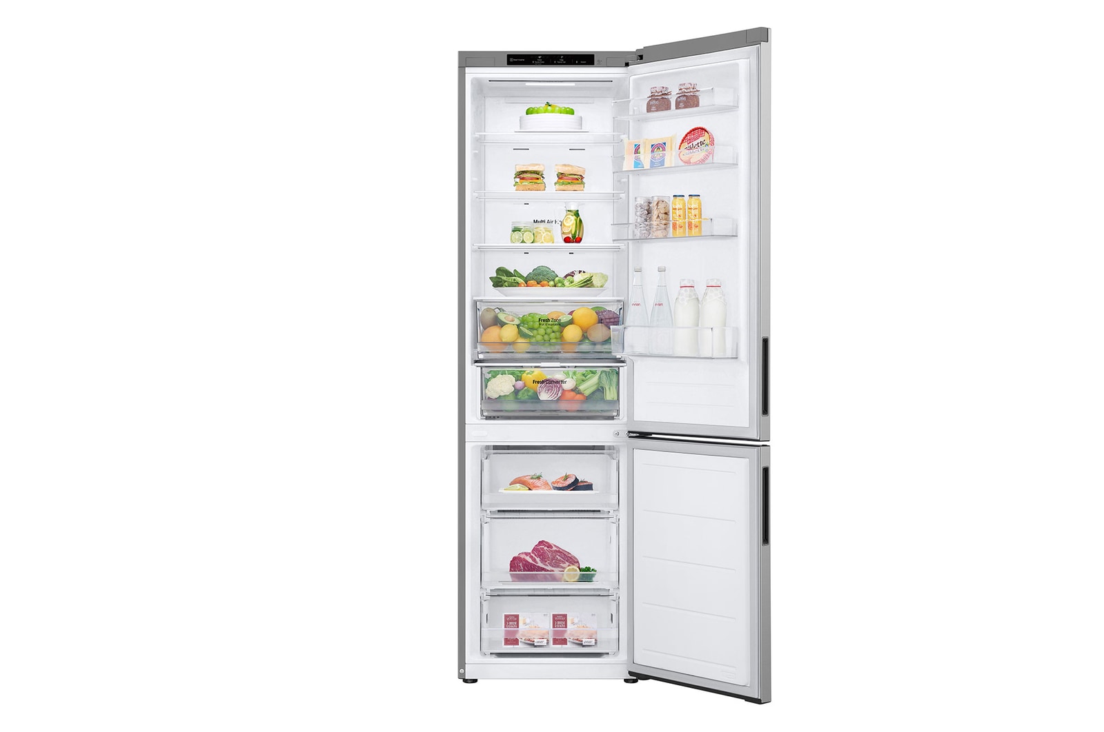 LG Kühl-Gefrierkombination (EEK B, 387L, 203 cm hoch) mit Smart Inverter Compressor® | GBV22NCBPY, GBV22NCBPY