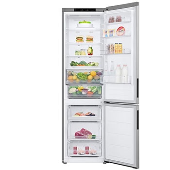 LG Kühl-Gefrierkombination (EEK B, 387L, 203 cm hoch) mit Smart Inverter Compressor® | GBV22NCBPY, GBV22NCBPY